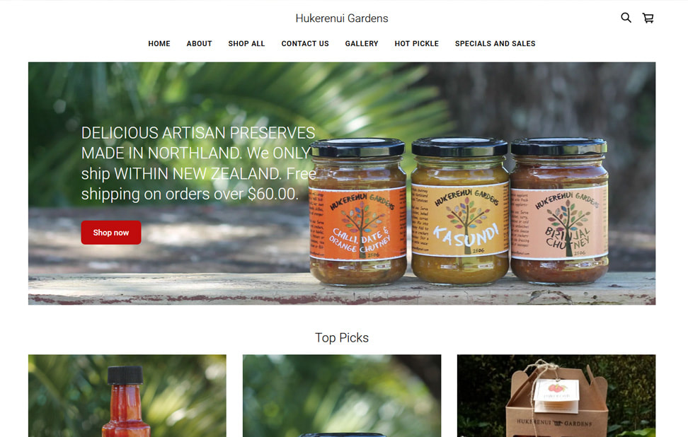 Online Shop Website Whangarei